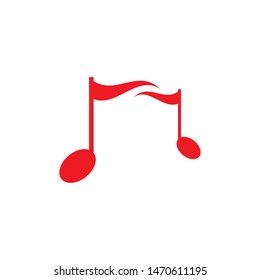 Music note logo Vector template
