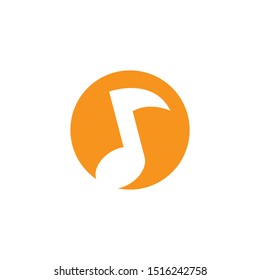 Music note logo Vector template