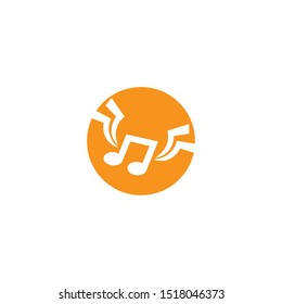 Music note logo Vector template