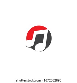 Music note logo Vector template