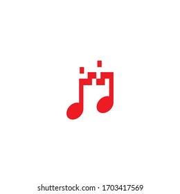 Music note logo Vector template