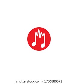 Music note logo Vector template
