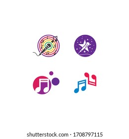 Music note logo Vector template