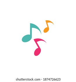 Music note logo Vector template