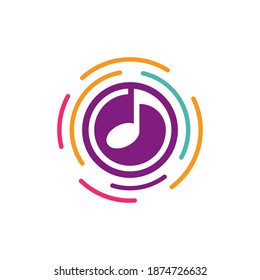 Music Connecting World Logo Logotype Vector Stock Vector (Royalty Free ...