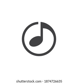 Music note logo Vector template