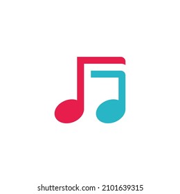 Music note logo Vector template