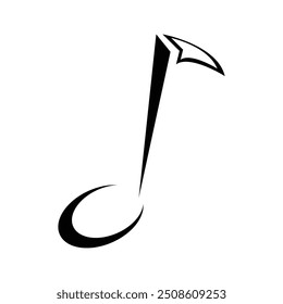 Plantilla de Vector de logotipo de nota musical