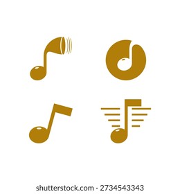 Music note logo Vector template