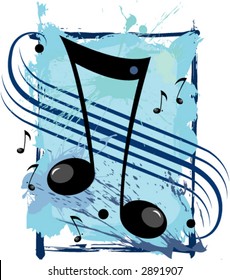 music note logo/background