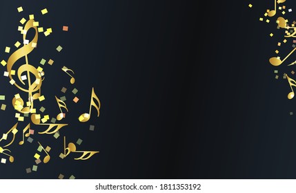 music note made with glowing particles background design
