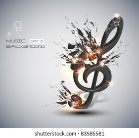 Music Note Melody Background