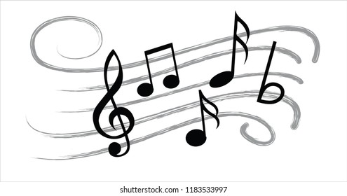 Musical Symbol Icon Staff Music Note Stock Vector Royalty Free