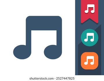 Music Note, Musical Note, Sheet Music Icon. Profissional, ícone pixel perfeito. Formato EPS 10.