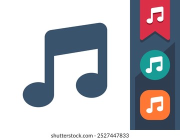 Music Note, Musical Note, Sheet Music Icon. Professional, pixel perfect icon. EPS 10 format.