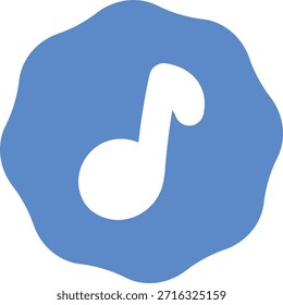 Musiknote auf blauem Hintergrund