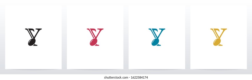Music Note On Letter Logo Design Y