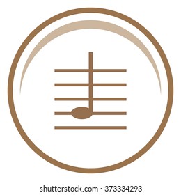 Music note on Scale. 