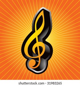 music note on starburst