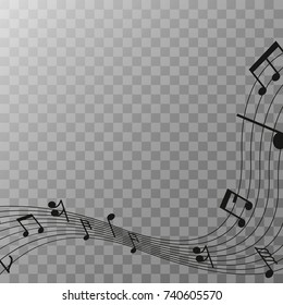 Music Note on transparent background