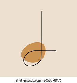 Music note oneline continuous line art