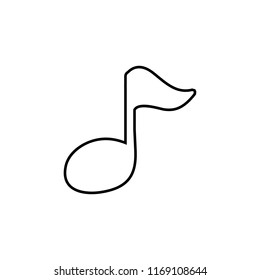 Music note outline icon. Simple vector for UI and UX, website or mobile application