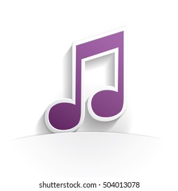 music note paper icon style full vector