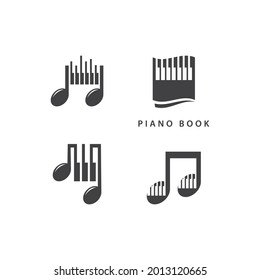 Musiknotenpiano-Vektorgrafik-Flachdesign
