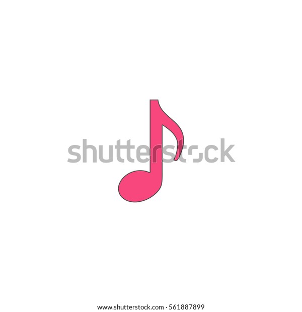 Vector De Stock Libre De Regalias Sobre Music Note Pink Vector Icon Black