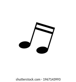 Music note, quaver, white back ground, vector illustration design