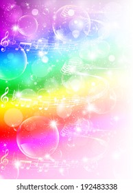 Music note rainbow