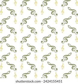 Music Note repeating trendy pattern beautiful multicolor vector background