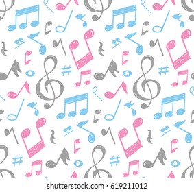 music note seamless background 