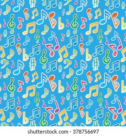 Music Note seamless Pattern.