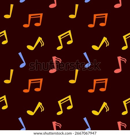 Music note seamless pattern, colorful vector, music note wallpaper and background.