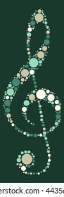 music Note shape vector design by color point