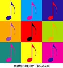Music note sign