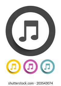 Music note sign icon