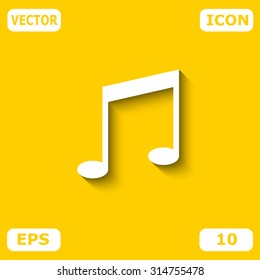 Music note sign icon.