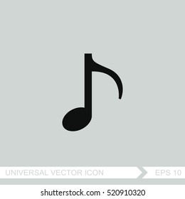 Music note sign icon.