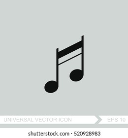 Music note sign icon.
