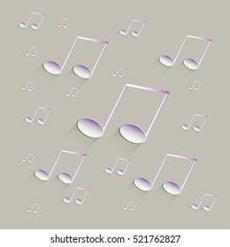  Music note sign icon.