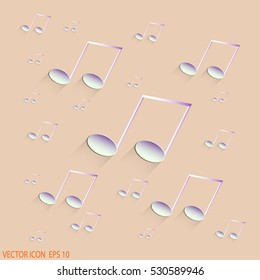  Music note sign icon.