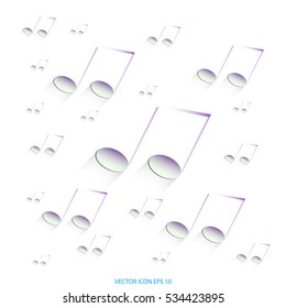  Music note sign icon.