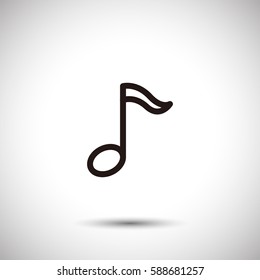 Music note sign icon