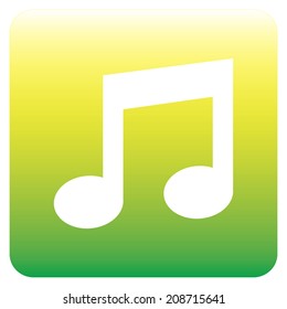 Music note sign icon. Musical symbol vector.