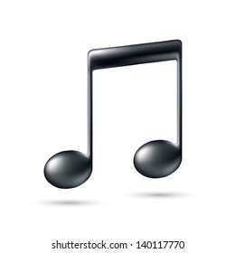 Music Note Sign. Music icon. Vector illustration