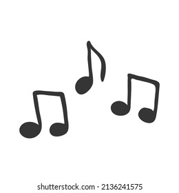 Signo de nota musical aislado en fondo blanco