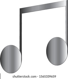 Music note sign on white background