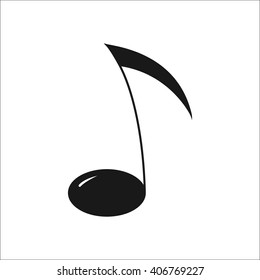 Music note sign  simple icon on background